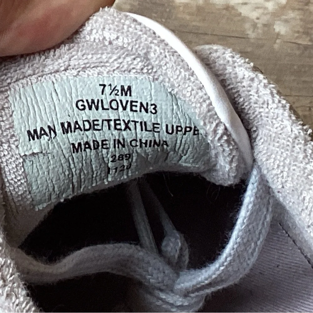 GUESS Loven3 Fashion Sneaker White & Silver Leather Women’s 7.5